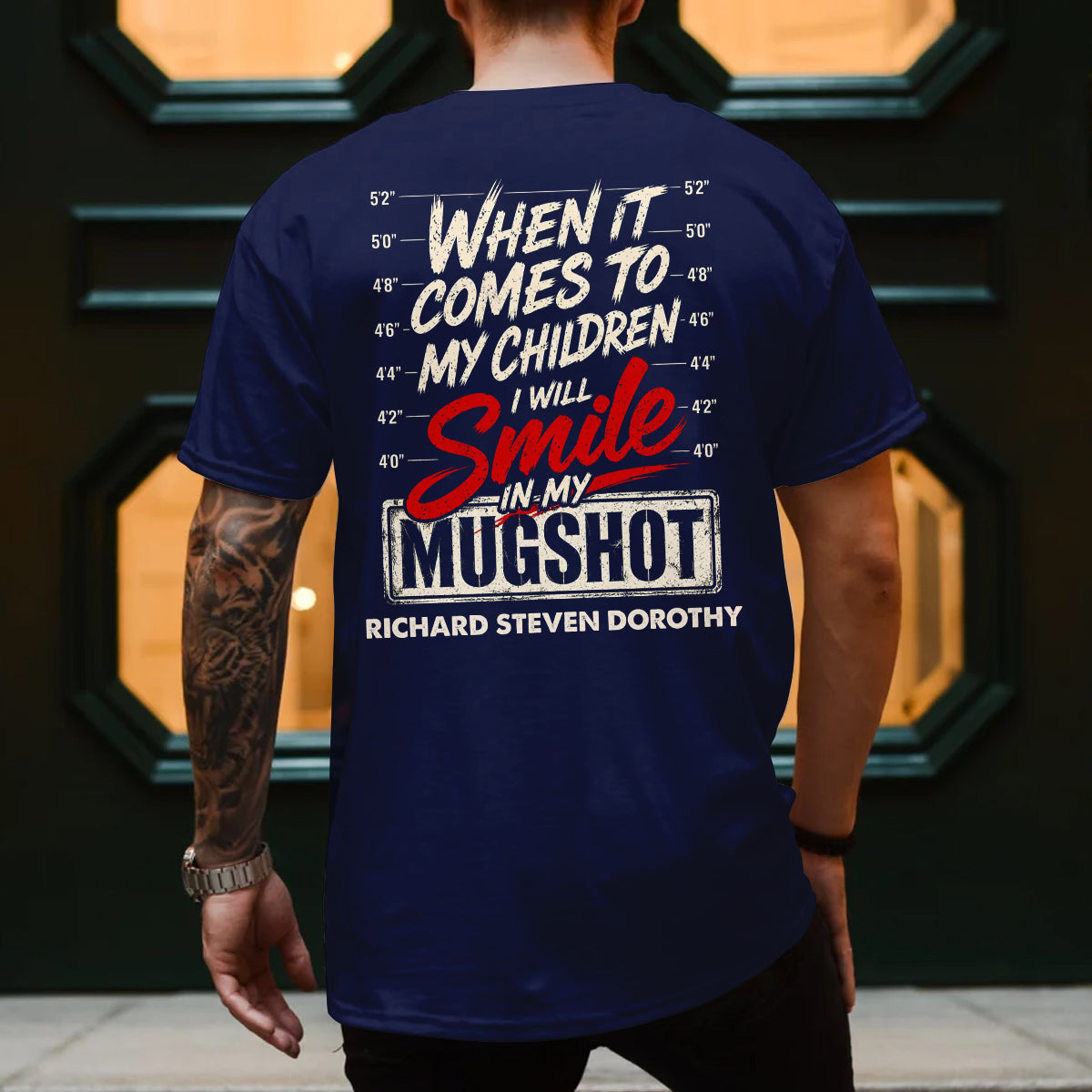 Custom Back Printed Shirt - Personalized Father's Day Birthday Gifts For Dad, Grandpa - Dad s Love Lasts Forever