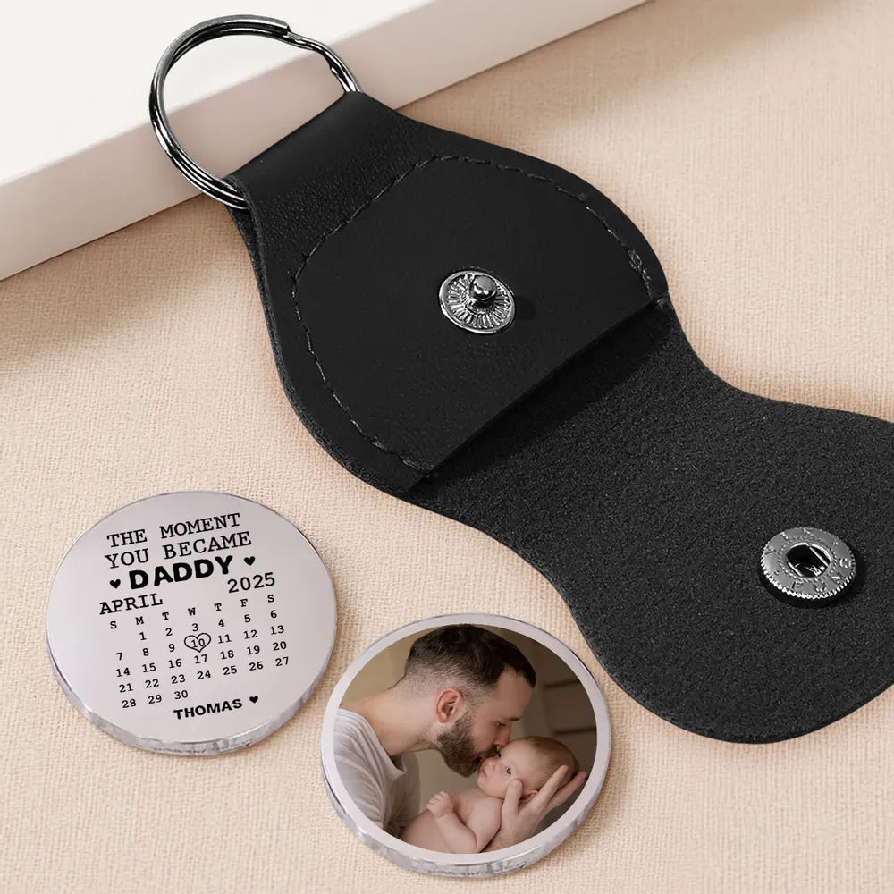 The Moment You Became Dad - Personalized Pocket Hug - Gift For New Dad, Father's Day Gift