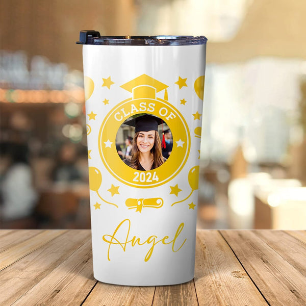 Class Of 2024 Upload Photo - Personalized Tumbler - Gift For Graduation Day, School Graduation, Grad Gift