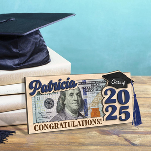 Graduation Gift For Her Him, Custom Money Gift Holder, Class Of 2025 Gift, Cash Gift Holder, Custom Name Money Holder, Grad Gift