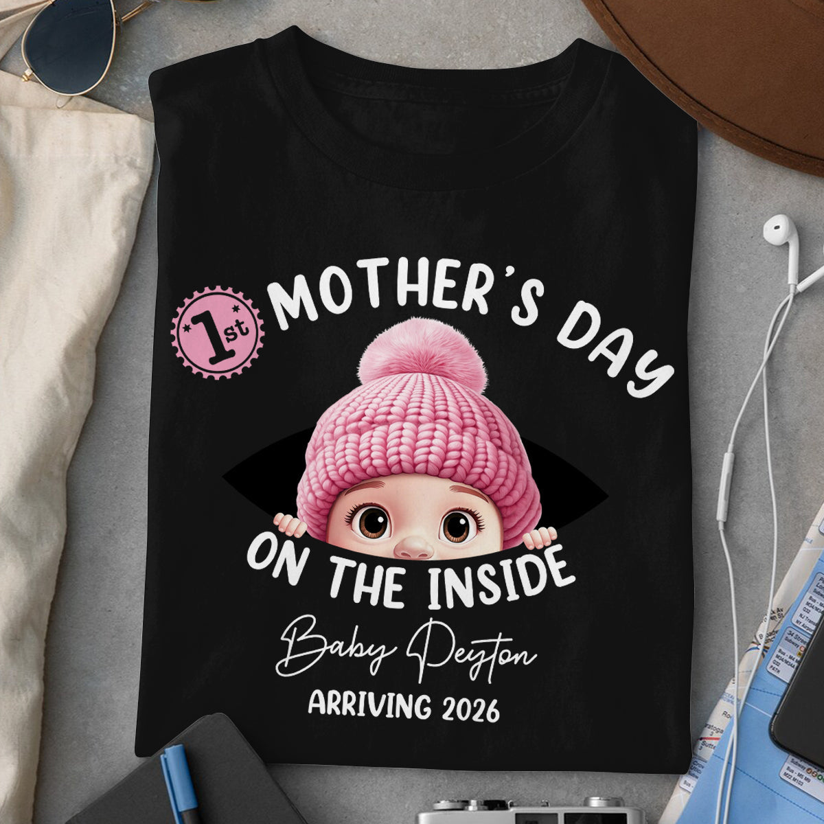 Baby First Year On The Inside With Mom - Personalized T Shirt 2_87047bfe-fd9a-45cb-a665-8979bb9d74ab.jpg