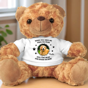 When You Miss Me Hug This Bear - Personalized Teddy Bear Plush - Memorial Gift