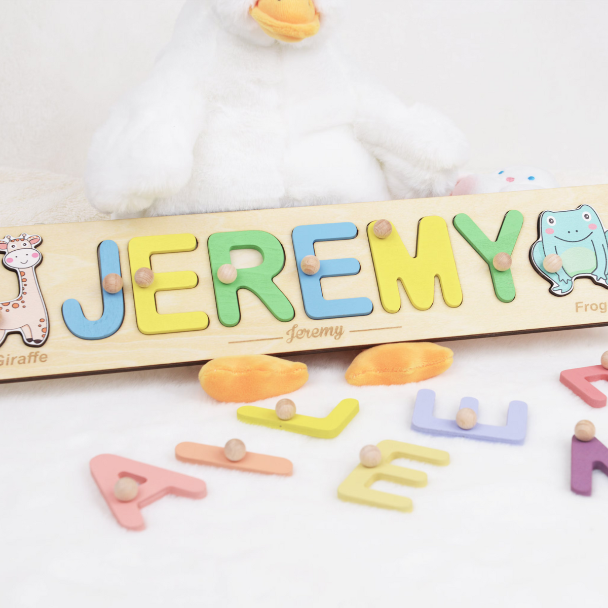 Personalized Name Puzzle, Easter Gifts for Kids, Wooden Toys, Baby Shower Gift, Custom Toddler Toys, First Birthday Gift