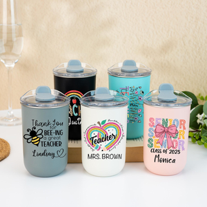 Personalized Teacher Tumbler 10oz, Thank You Teacher Gift, Teacher Appreciation Gifts, School Travel Mug Gift For Teacher, End of Year Gift