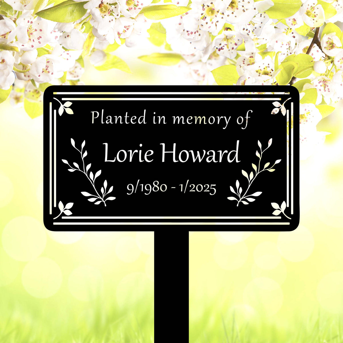 Personalized Tree Memorial Sign with Stake, Grave Marker, Tree Plaque Marker, Tree Garden Sign, Memorial Plaque, Remembrance Plaque Sympathy