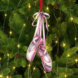 Personalized Ballet Shoes Christmas Ornament, Ballet Shoes Ornament, Ballet Christmas, Ballet Shoes Xmas Decor, Gifts For Ballet Lovers