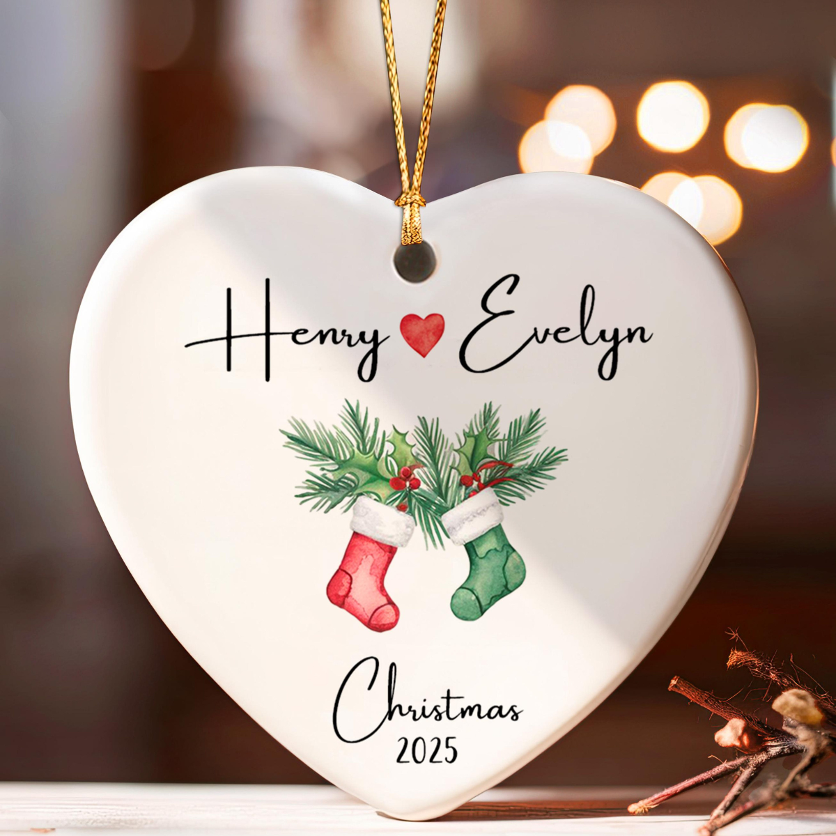 Personalized Couple Christmas Ornament 2025, Couple Ornament, Together Ornament, New Couple Keepsake, Christmas Gift For Couple