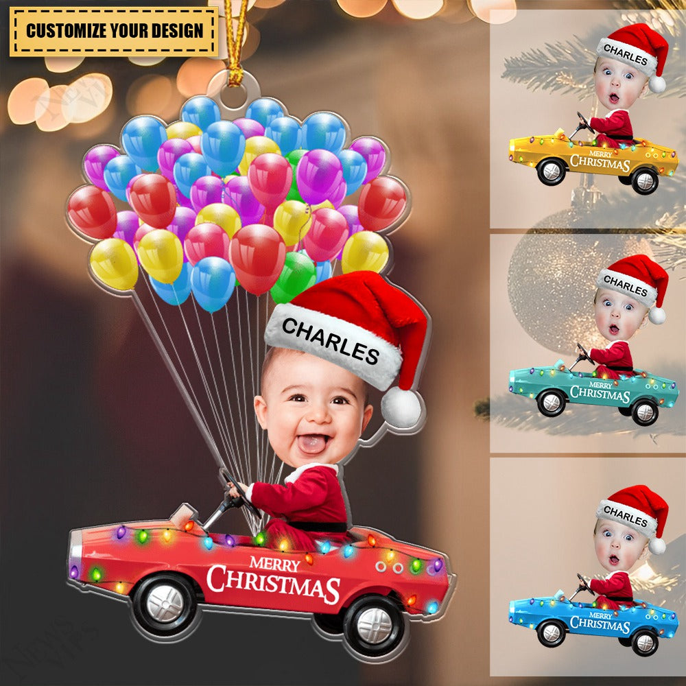 Christmas Baby Custom From Photo - Personalized Ornament - Christmas Gift For Baby
