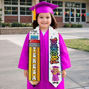 Preschool Kindergarten Graduation - Personalized Kid Graduation Stole - Graduation Gift For Kid