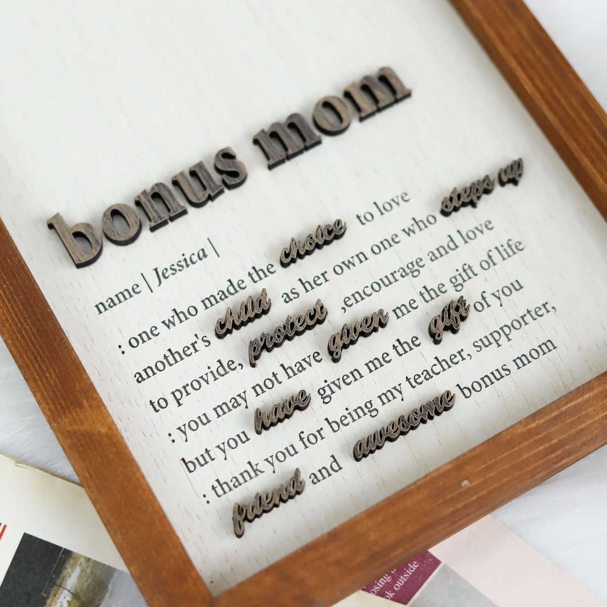 Bonus Mom Gift, Personalized Stepmom Gift, Bonus Mom Definition Frame Sign, Adoption Mom Gift, Like A Mom, New Mom gift, Mothers Gift