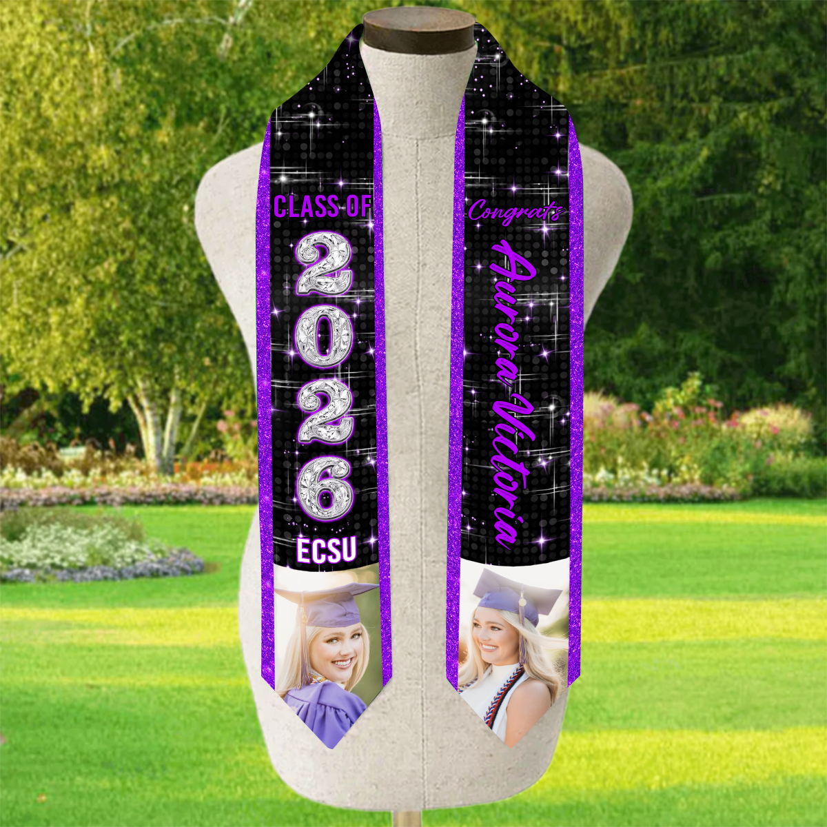 Custom Photo Graduation Sash - Personalized Stoles