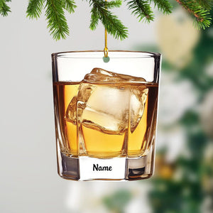 Personalized Bourbon Ornament, Bourbon Christmas Ornament, Drink Lovers Ornament, Whisky Ornament, Bar Pub Whiskey Ornament