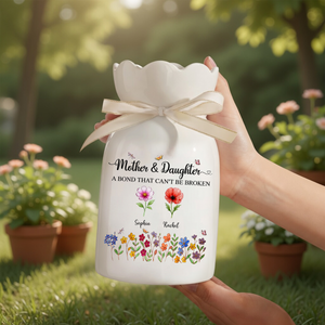 Seed Of Love - Personalized Custom Ribbon Tie Flower Vase