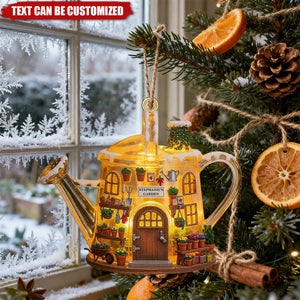 Cozy Garden House - Personalized Acrylic Ornament - Christmas Gifts For Gardeners