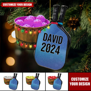 Pickleball Christmas Kit - Personalized Acrylic Ornament - Christmas Gift For Pickleball Lovers