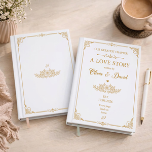 Love Story Wedding Journal - Personalized Gifts for Couples