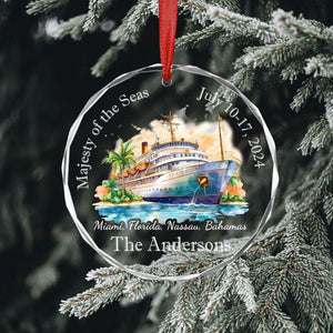 Personalized Cruise Ornament, Cruise Christmas Ornament Cruise Ship Ornament Personalized Vacation Keepsake Ornament Cruise Lover Gift