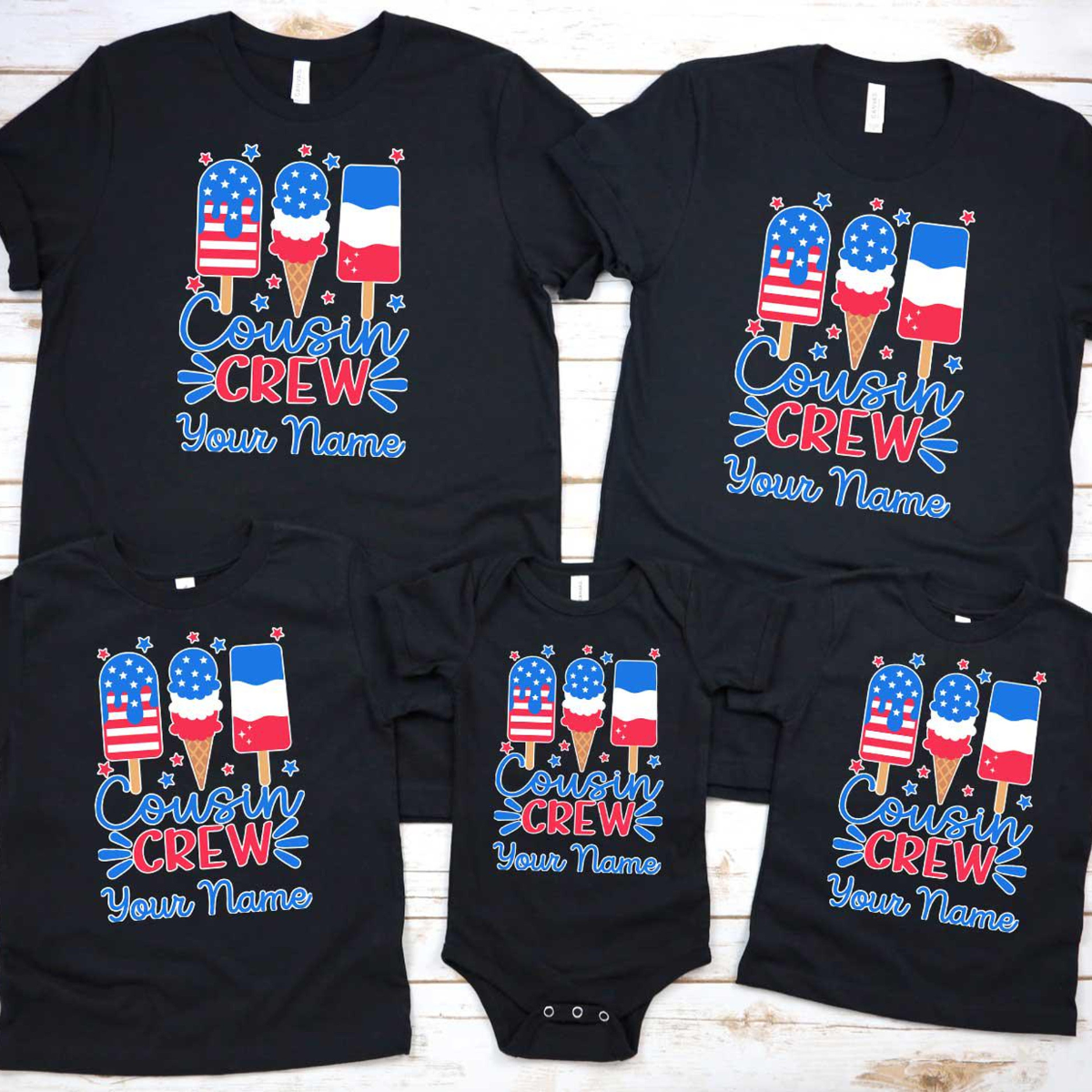 Personalized Cousin Crew Matching 4TH of July Shirts,Custom The Cousin Crew T-shirts,4th Of July Youth Family Tees,American Kids Shirts Gift