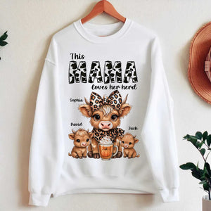 This Mama Grandma Loves Her Herds Personalized Apparel - Cozy Fall Vibe Gift For Grandma, Mother