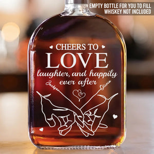 Our Love Is Aged To Perfection - Personalized Whiskey Bottle - Anniversary Gift, Valentine's Day Gift For Couple