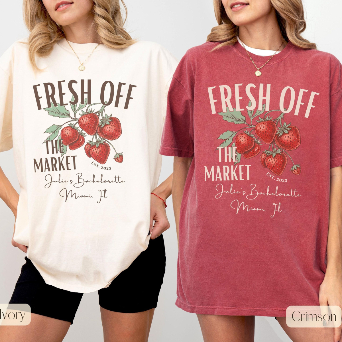 Fresh Off The Market Bachelorette Shirt, Summer Bachelorette Party Shirts, Shes Off the Market Shirts, Strawberry Bach Tee, Bach Party Tees