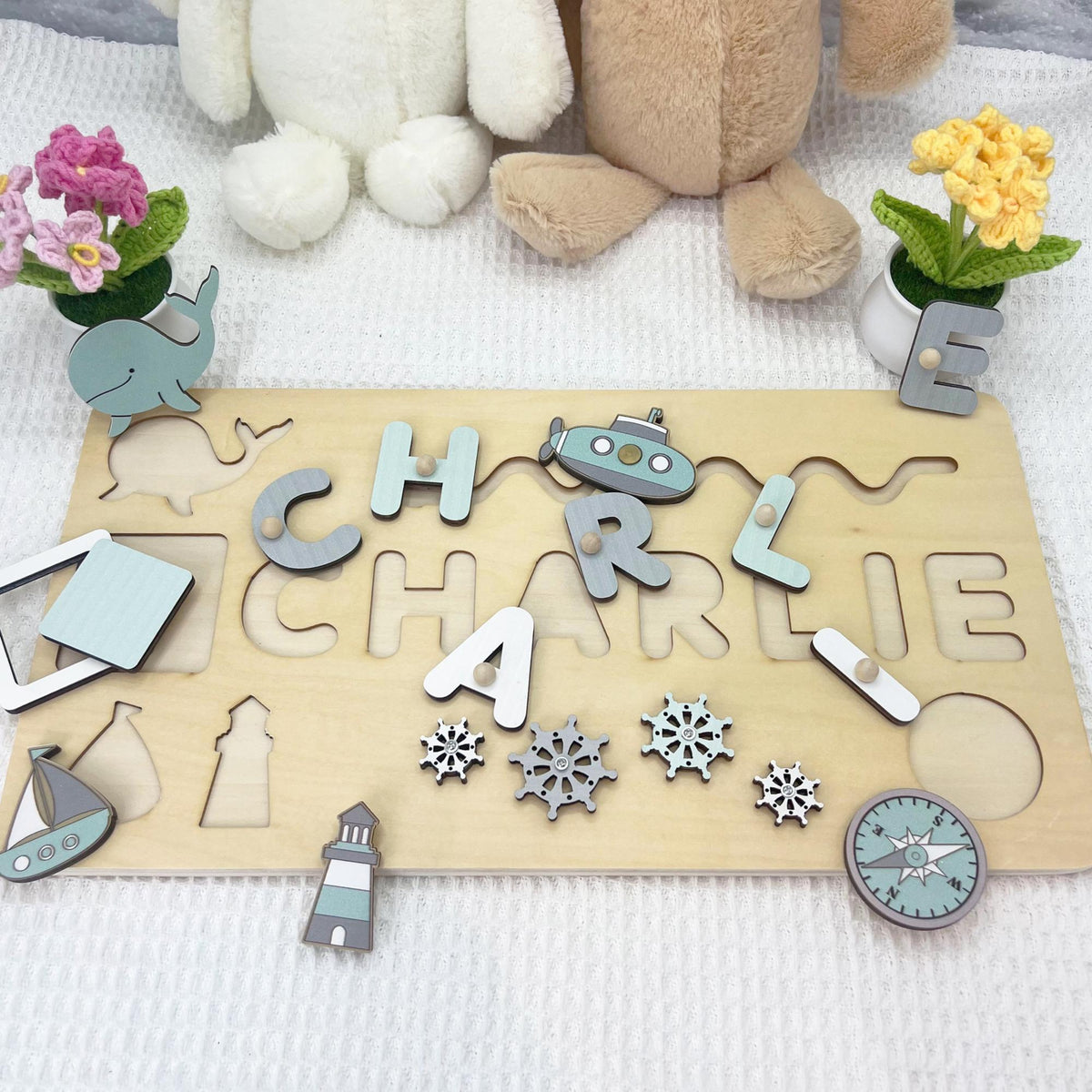 Wooden Toys For 1 Year Old, Personalized Wooden Name Puzzle, Custom Name Puzzle, Personalized Baby Gift 1st birthday, Baby Gifts