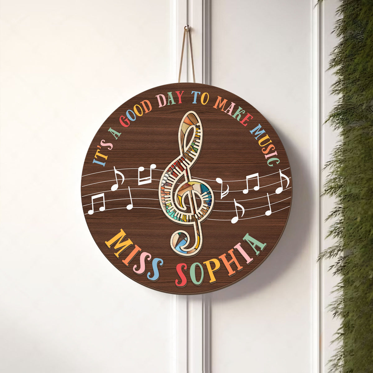 Music Teacher Door Sign, Personalized Wooden Sign Music, Music Education Sign, Piano Teacher Gift, Music Name Sign, School Teacher Gift