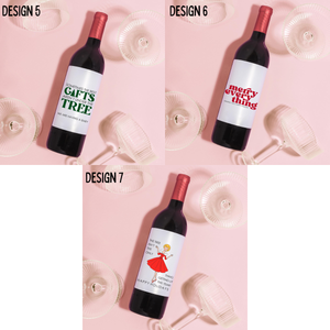 Christmas Wine Label Gift, Holiday Hostess Christmas Decor, Funny Christmas Party Wine Label, Christmas Gift for Mom, White Elephant Label