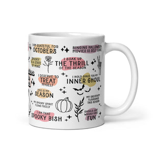 Halloween Affirmation Mug, Halloween Mug, Halloween Cup, Spooky Mug, Spooky Vibes Mug, Autumn Mug, Halloween Gifts, Trick Or Treat