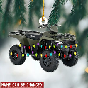 Personalized Quad Bike Christmas Ornament, Off Road Dirt Bike Ornament, Christmas Gift For Racer