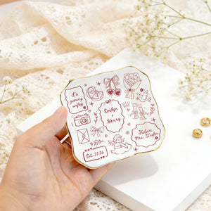 Personalized Wedding Ring Dish, Future Bride Jewelry Dish, Bride To Be Gift, Future Mrs Gift, Married Keepsake for Newlyweds, Anniversary