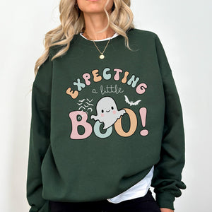 Expecting a Little Boo Sweatshirt, Fall Baby Announcement Shirt, Fall Maternity T-Shirt, Halloween Pregnancy Sweatshirt, Expecting Mom Gift
