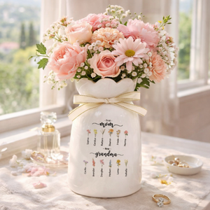 Personalized Birth Month Flower Vase, Grandma's Garden Flower Vase, Mother Vase, Nanny Vase, First Mom Now Grandma Garden Gift, Mothers Day Gift