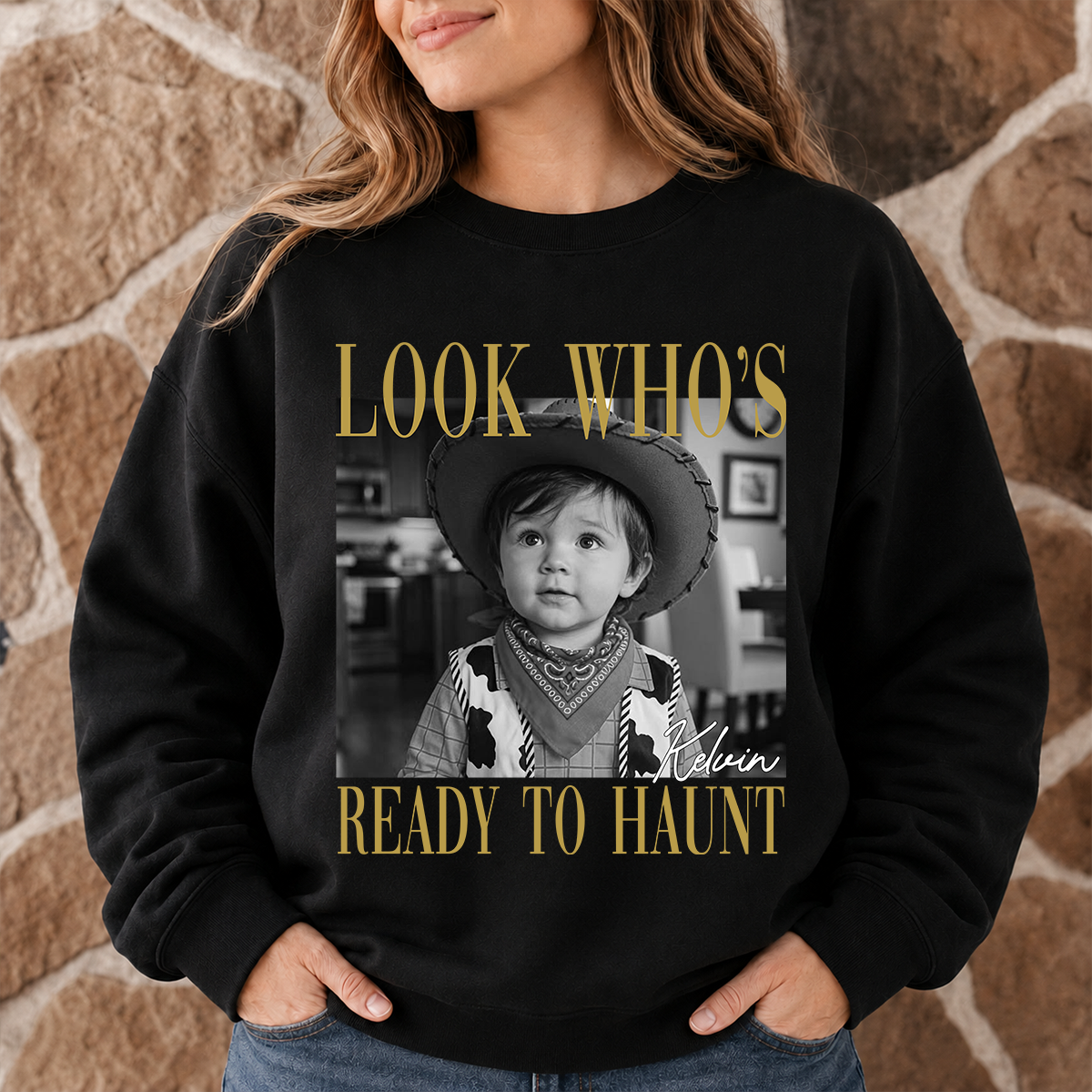 Custom Photo Look Who's Ready To Haunt Comfort Shirt Family Halloween Gift