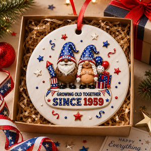 Celebrating Our Freedom And Anniversary With American - Real 3D Raised Ornament