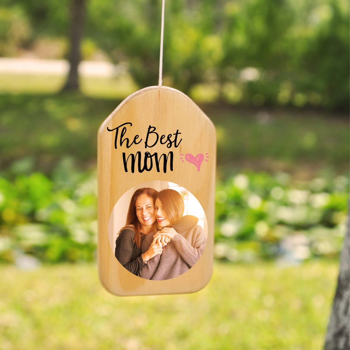The Best Mom Custom Photo - Personalized Windchime - Gift For Mom, Mother's Day, Birthday Gift