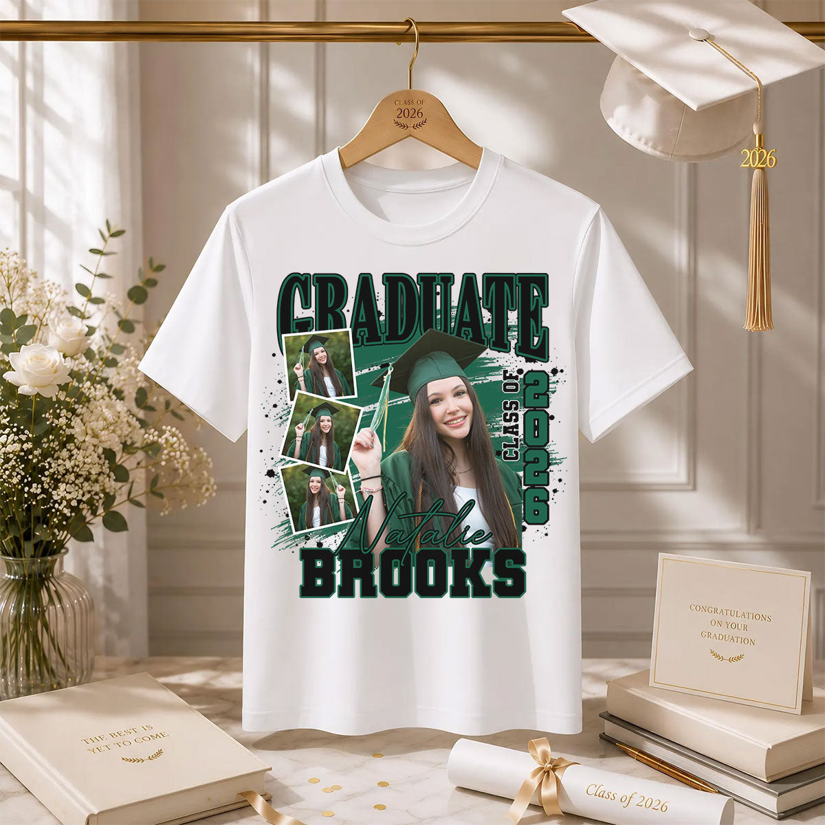 Graduation Photo Collage - Personalized T-Shirt