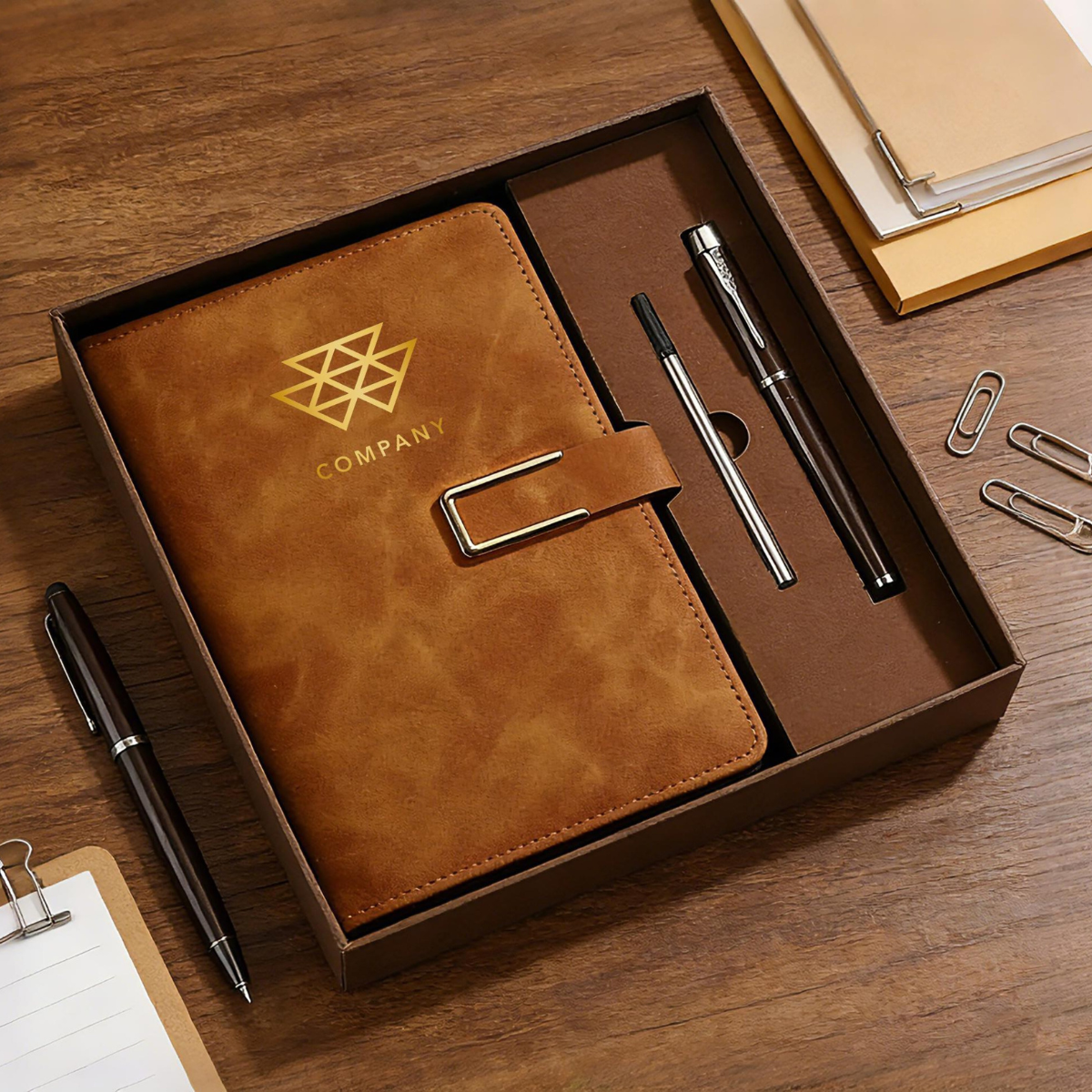 Custom Leather Journal for Business, Business Gifts, Corporate Gifts for Clients, Corporate Gifts with Logo, Personalized Notebook