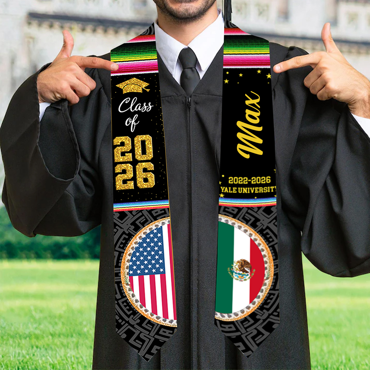 Custom Class of 2026 Mexican American Graduation Stole 2_a4cdb419-4676-449c-bfec-8b2b32cad895.png