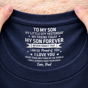 I Love You More Than Anything In The World - Personalized Neck Print T Shirt - Gift For Son, Daughter