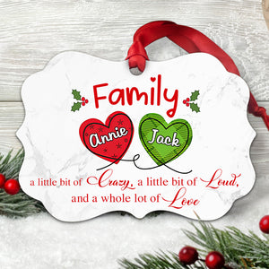 Family A Whole Lot Of Love Christmas - Personalized Ornament - Christmas Gift For Family