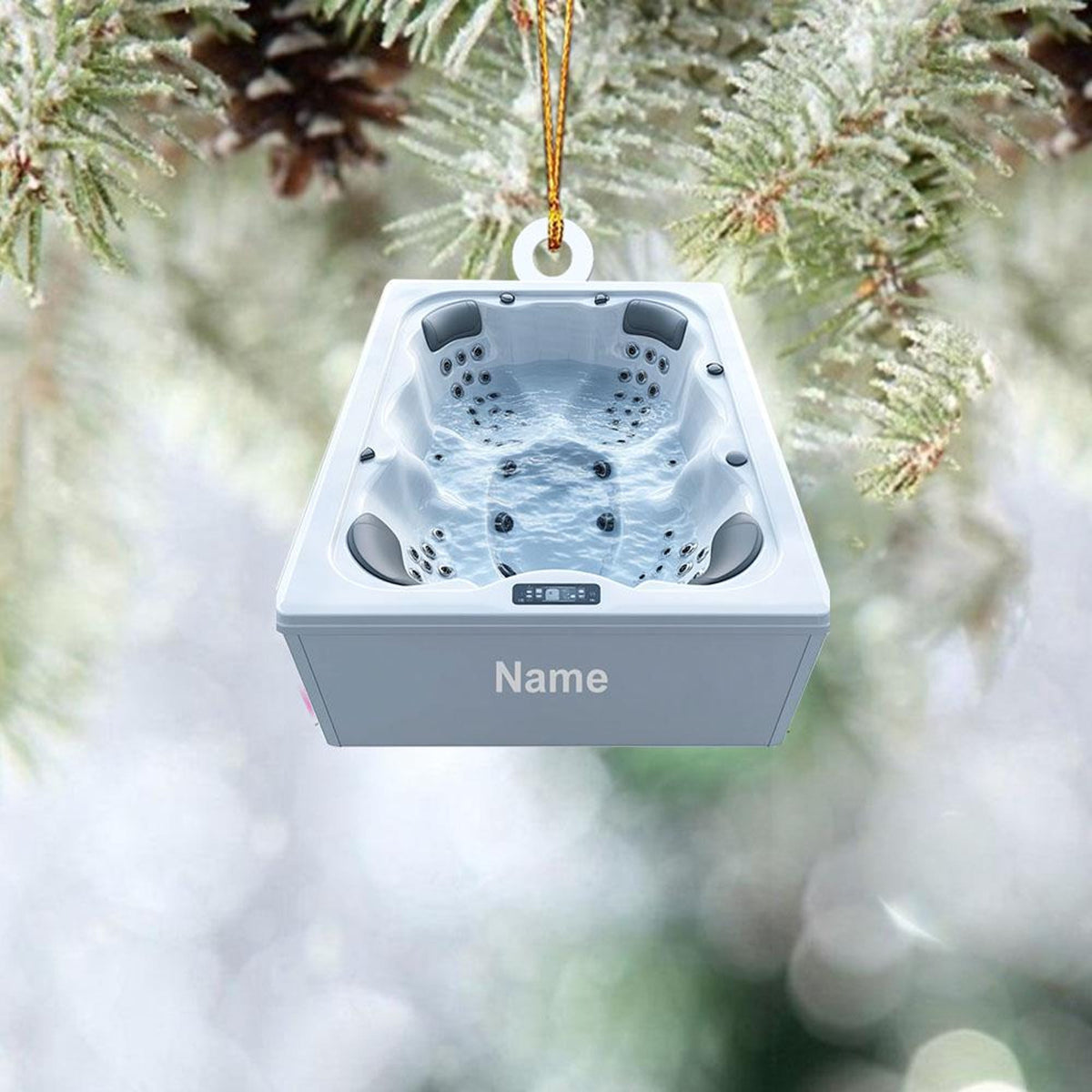 Personalized Whirlpool Bathtub Ornament, Hot Bathtub Spa Christmas Ornament, Hot Tub Sauna Ornament, Tub Swimming Pool Ornament