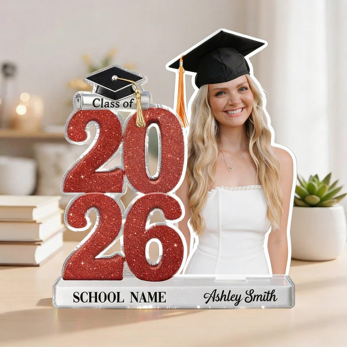 Custom Photo Graduation Acrylic Plaque, Class of 2026 Photo Gift Personalized Grad Keepsake