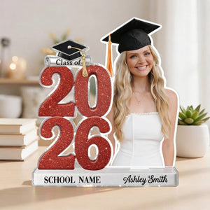 Custom Photo Graduation Acrylic Plaque, Class of 2026 Photo Gift Personalized Grad Keepsake
