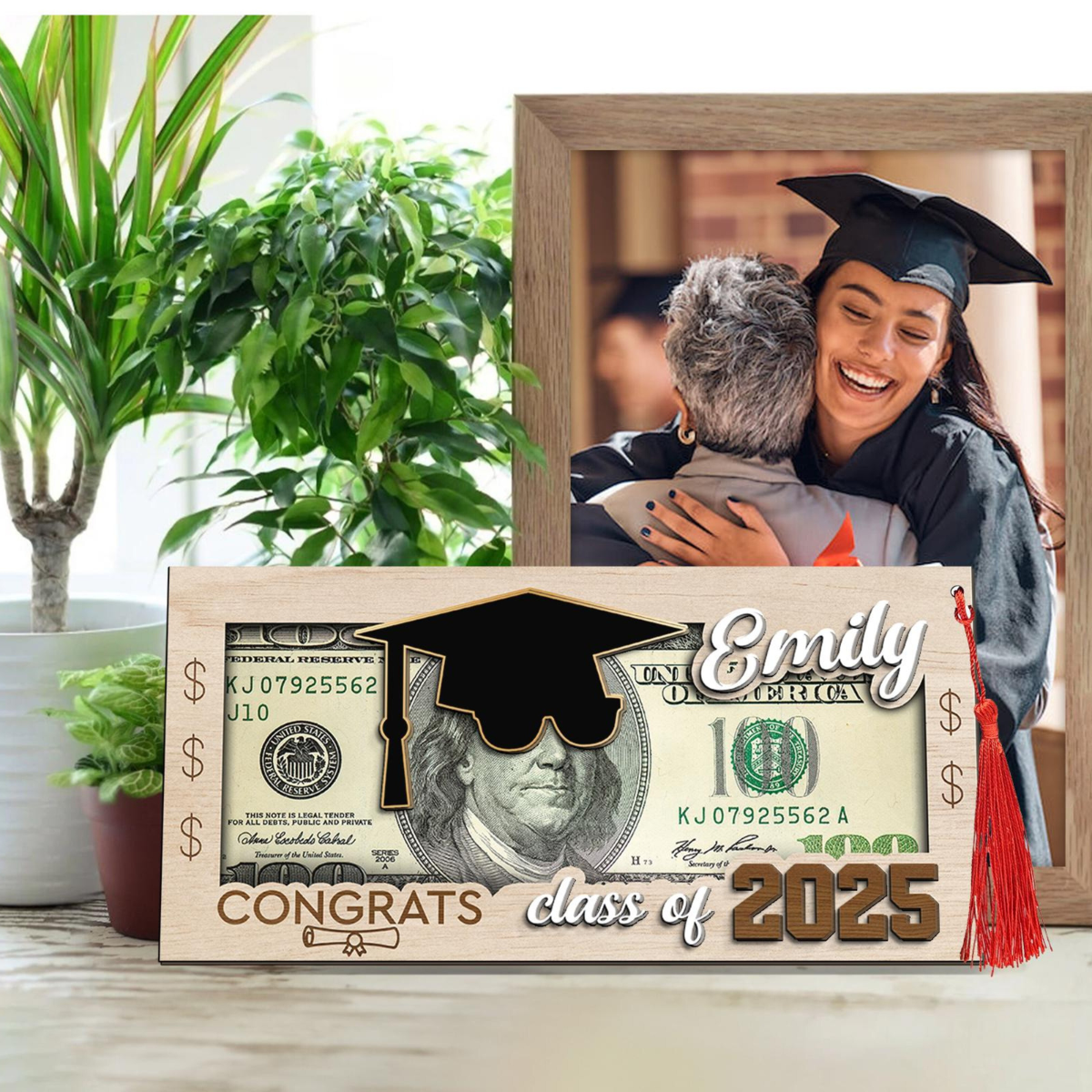 Personalized Graduation Money Gift Holder, Custom Gift For Graduation, Gift For 2025, Graduation Cash Holder, Class of 2025 Gift