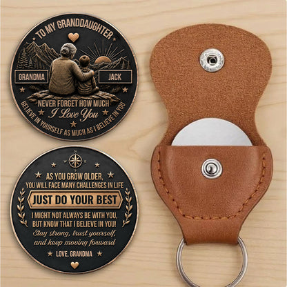 Just Do Your Best Pocket Hug - Personalized Gifts for Grandson/Granddaughter