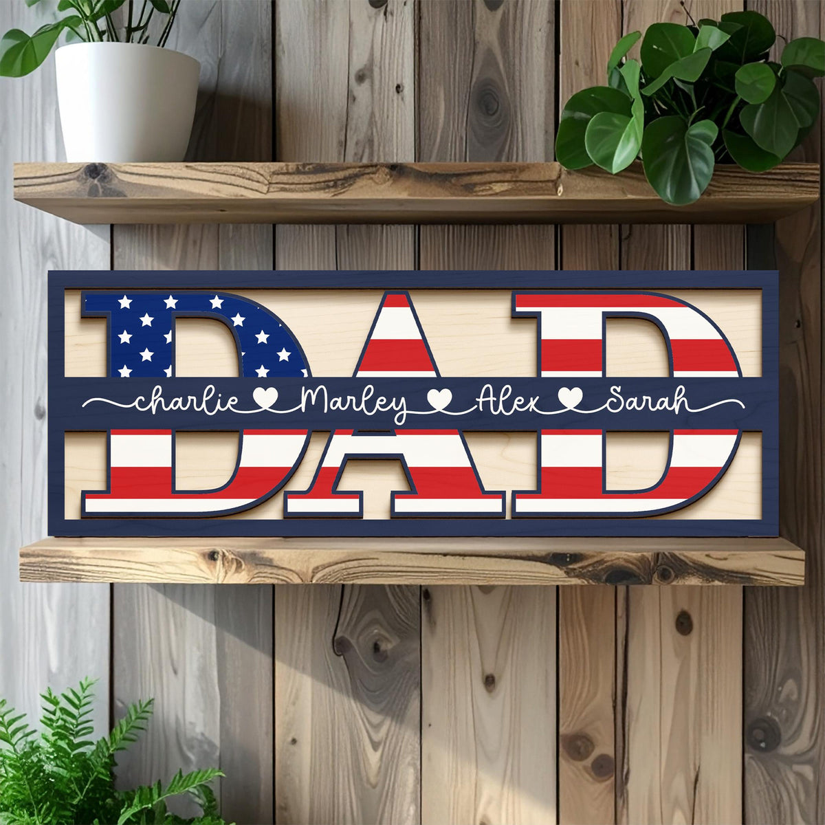 Personalized Dad Sign, Gifts for Dad, Father's Day Gift, Dad Gifts from Kids, Dad Birthday Gift, Dad Gifts from Daughter, Dad Wood Sign