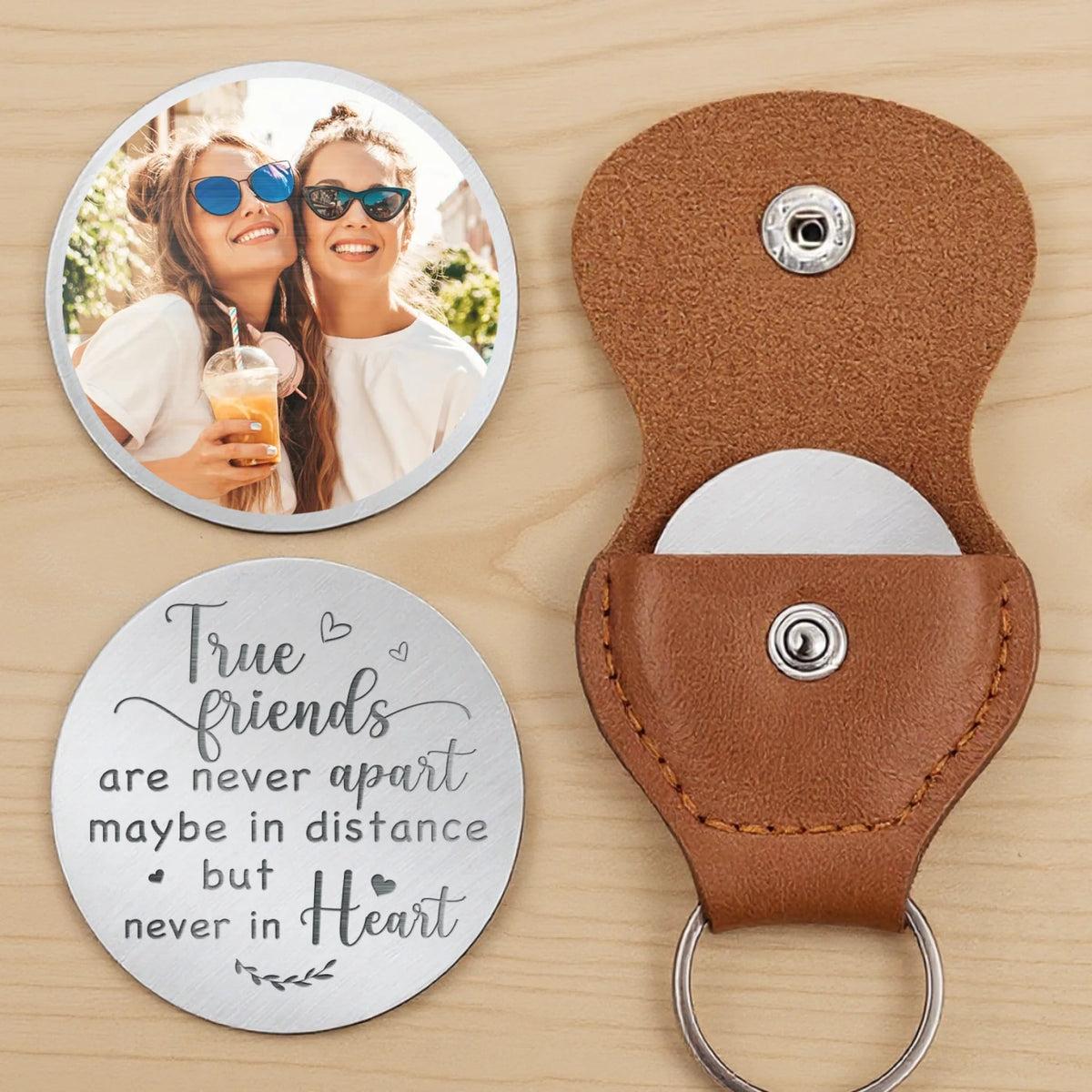 True Friends Are Never Apart - Personalized Pocket Hug - Gift For Bestie, Friend, Soul Sister