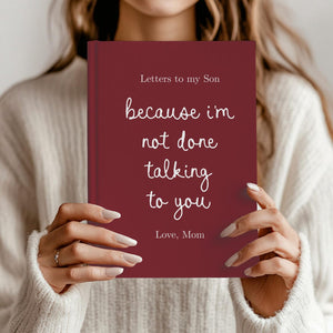 Letters to My Son Grief Journal, Personalized Loss of Son Gift, Custom Loss of Child Memorial Notebook Keepsake In Loving Memory Hardcover