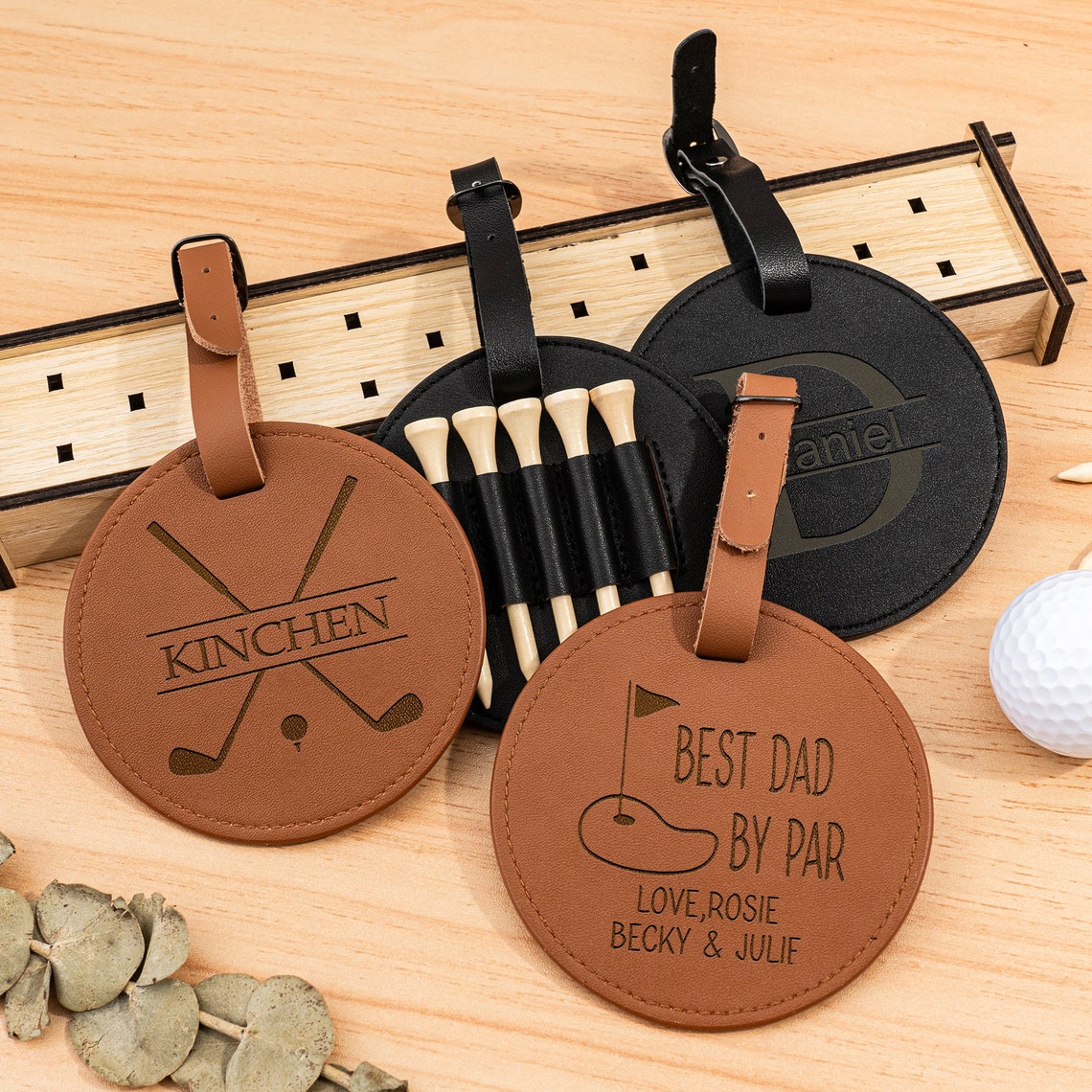 Fathers Day Gift Golf, Best Dad By Par, Personalized Golf Gift For Him, Coach Gifts From Team, For Grandpa, Dad Golf Gifts, Golf Tee Holder